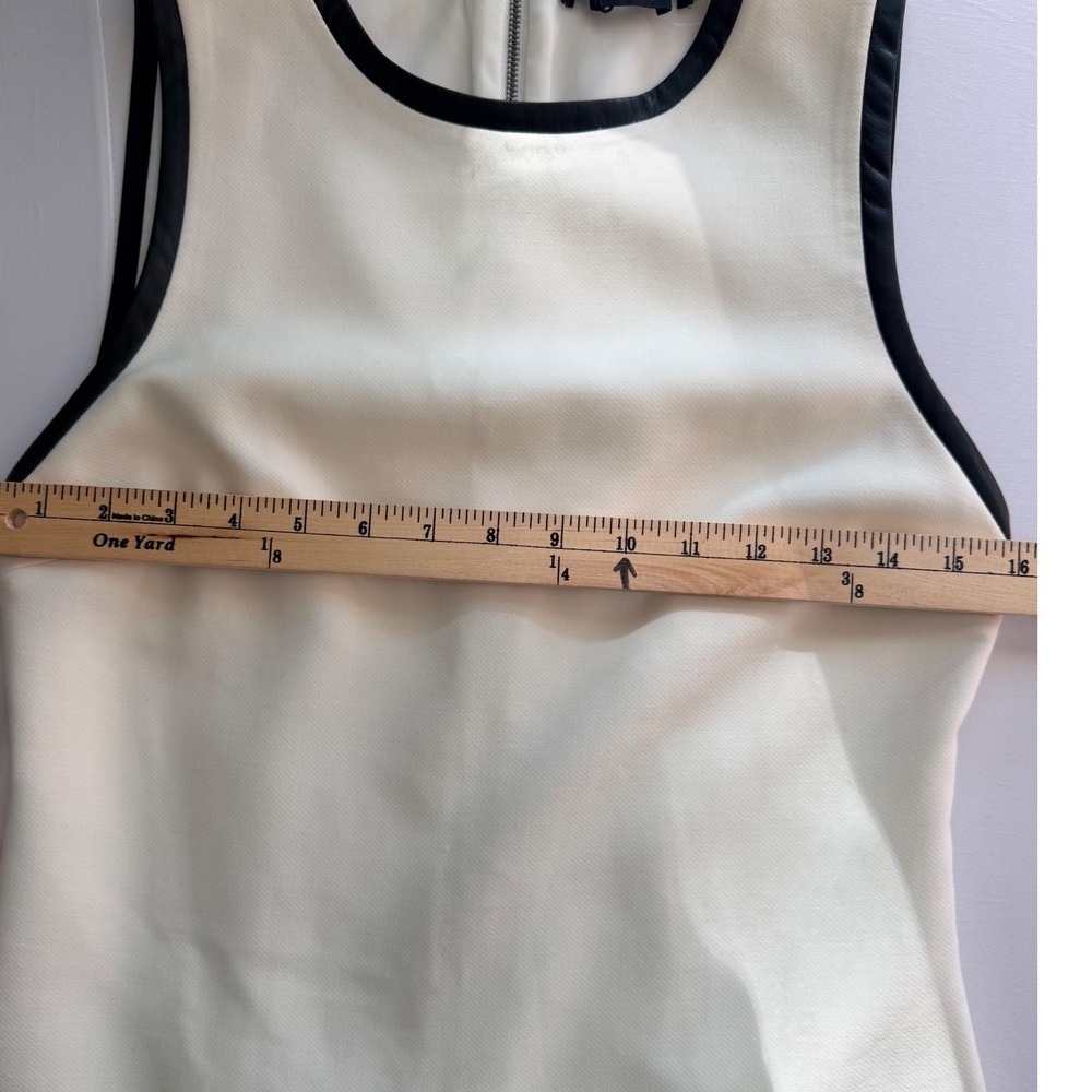 NWT $350 ALICE + OLIVIA Cream Black Classic Luxe Minimalist Designer Dress Sz 6 - Picture 5 of 10